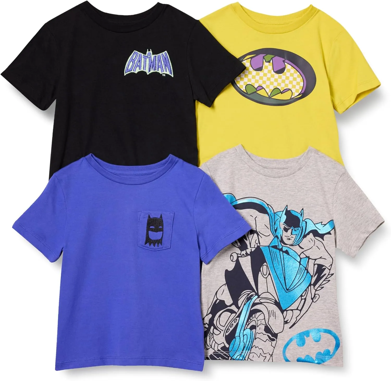 Amazon Essentials Boys and Toddlers' Short-Sleeve T-Shirts, Multipacks