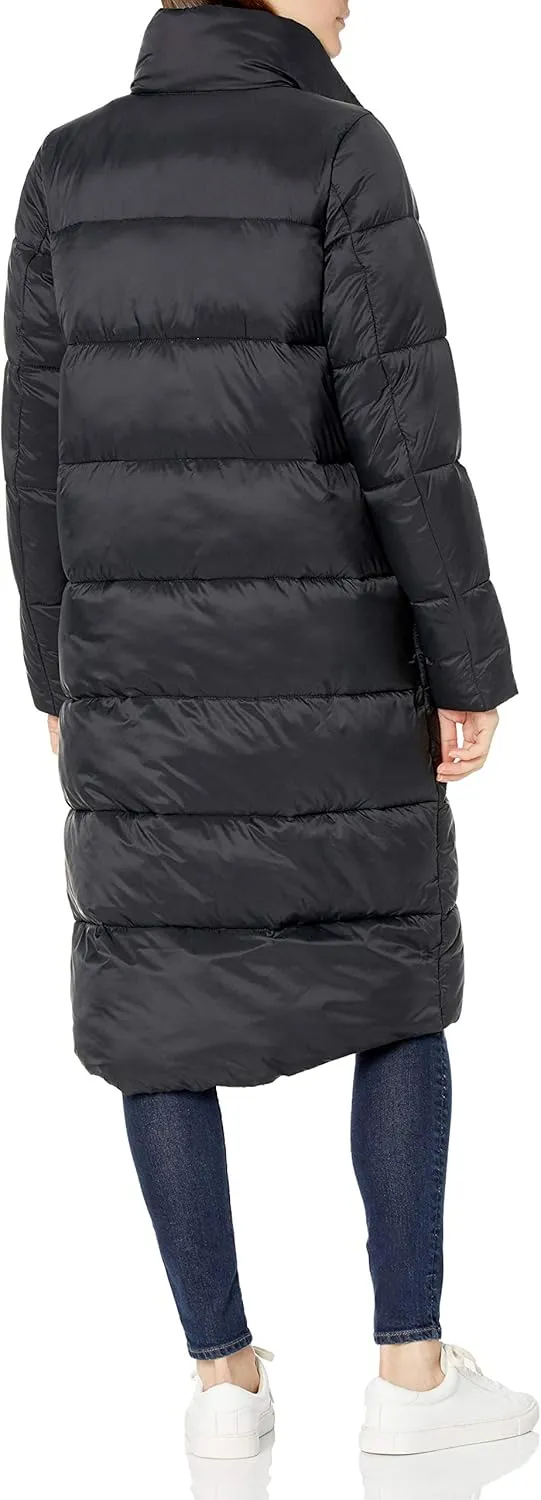 Amazon Essentials Women's Lightweight Full-Zip Water-Resistant Long Cocoon Puffer Winter Coat