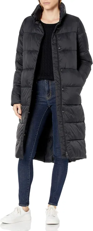 Amazon Essentials Women's Lightweight Full-Zip Water-Resistant Long Cocoon Puffer Winter Coat