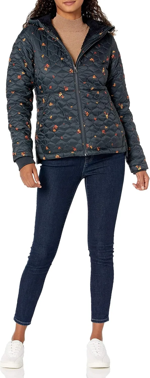 Amazon Essentials Women's Lightweight Quilted Full-Zip Water-Resistant Sherpa-Lined Hooded Puffer Jacket