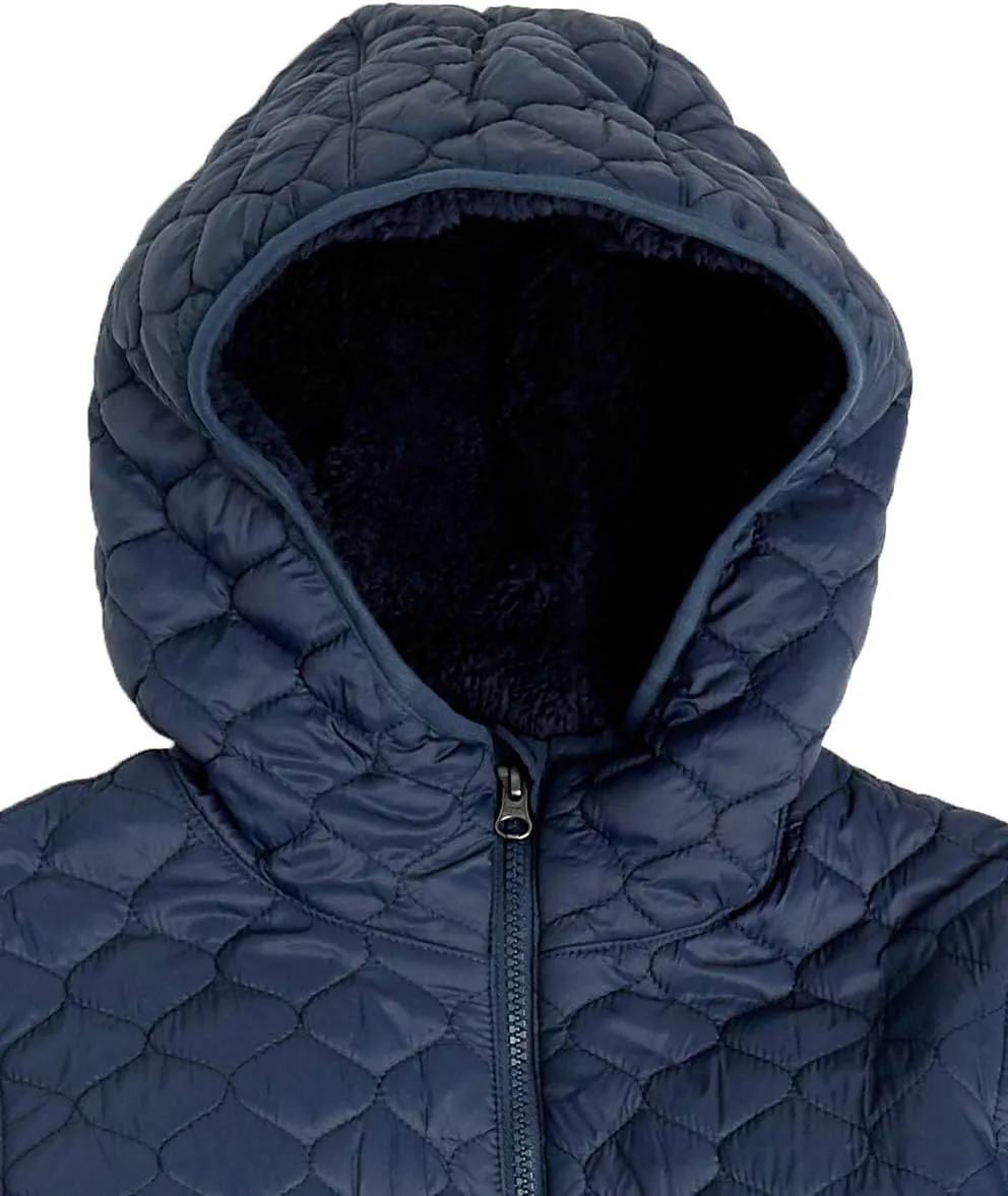 Amazon Essentials Women's Lightweight Quilted Full-Zip Water-Resistant Sherpa-Lined Hooded Puffer Jacket