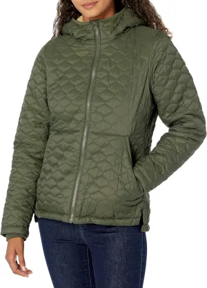Amazon Essentials Women's Lightweight Quilted Full-Zip Water-Resistant Sherpa-Lined Hooded Puffer Jacket