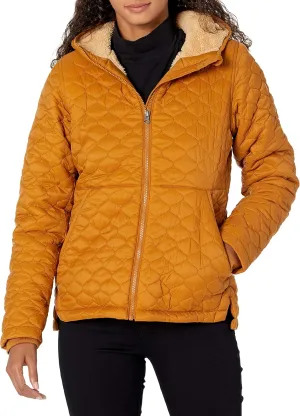 Amazon Essentials Women's Lightweight Quilted Full-Zip Water-Resistant Sherpa-Lined Hooded Puffer Jacket