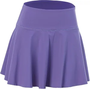 Athletic Skorts For Women, High-Waist Tennis Skirts With Pockets, Flexible Nylon-Spandex Material, Black, S-Xxxl