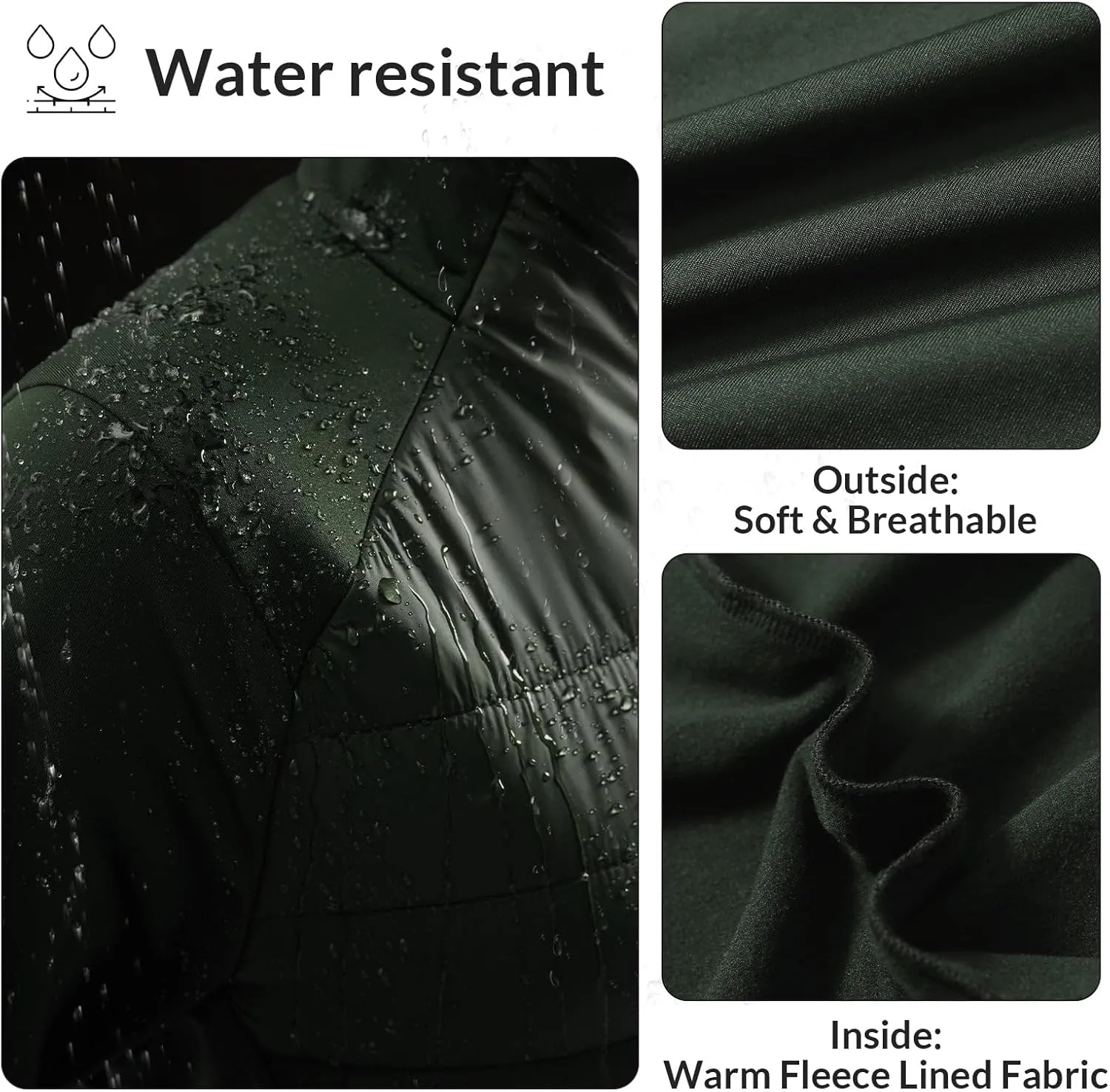 baleaf Women's Lightweight Warm Jacket Running Insulated Water Resistant Fall Jackets Winter Hiking Hybrid Puffer Coat