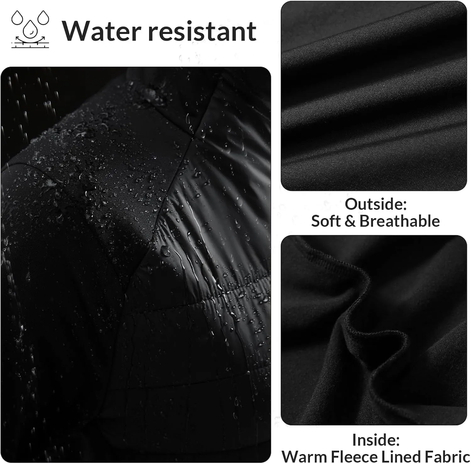 baleaf Women's Lightweight Warm Jacket Running Insulated Water Resistant Fall Jackets Winter Hiking Hybrid Puffer Coat