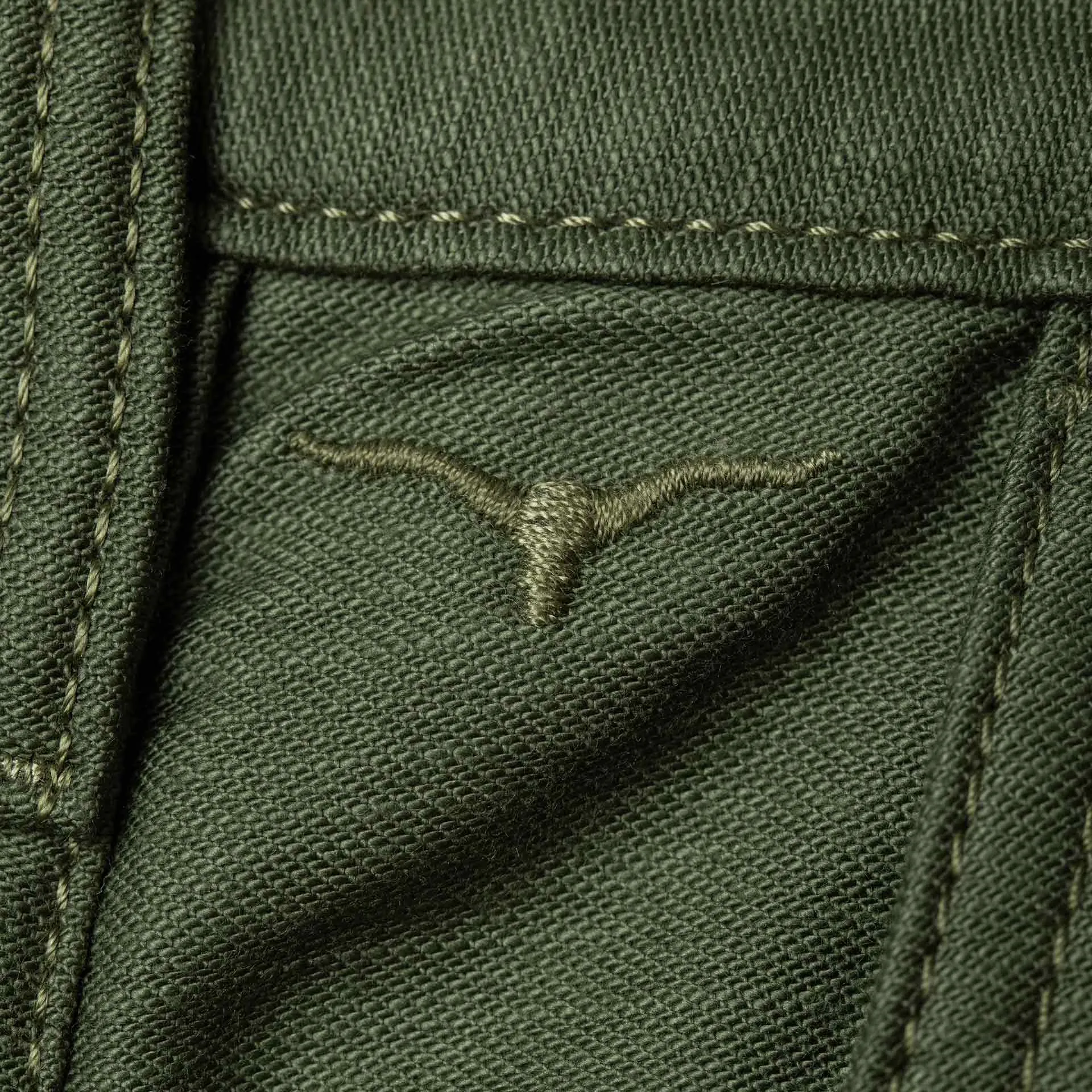 BC-03 STRAIGHT CHINO 10 oz. army green military twill