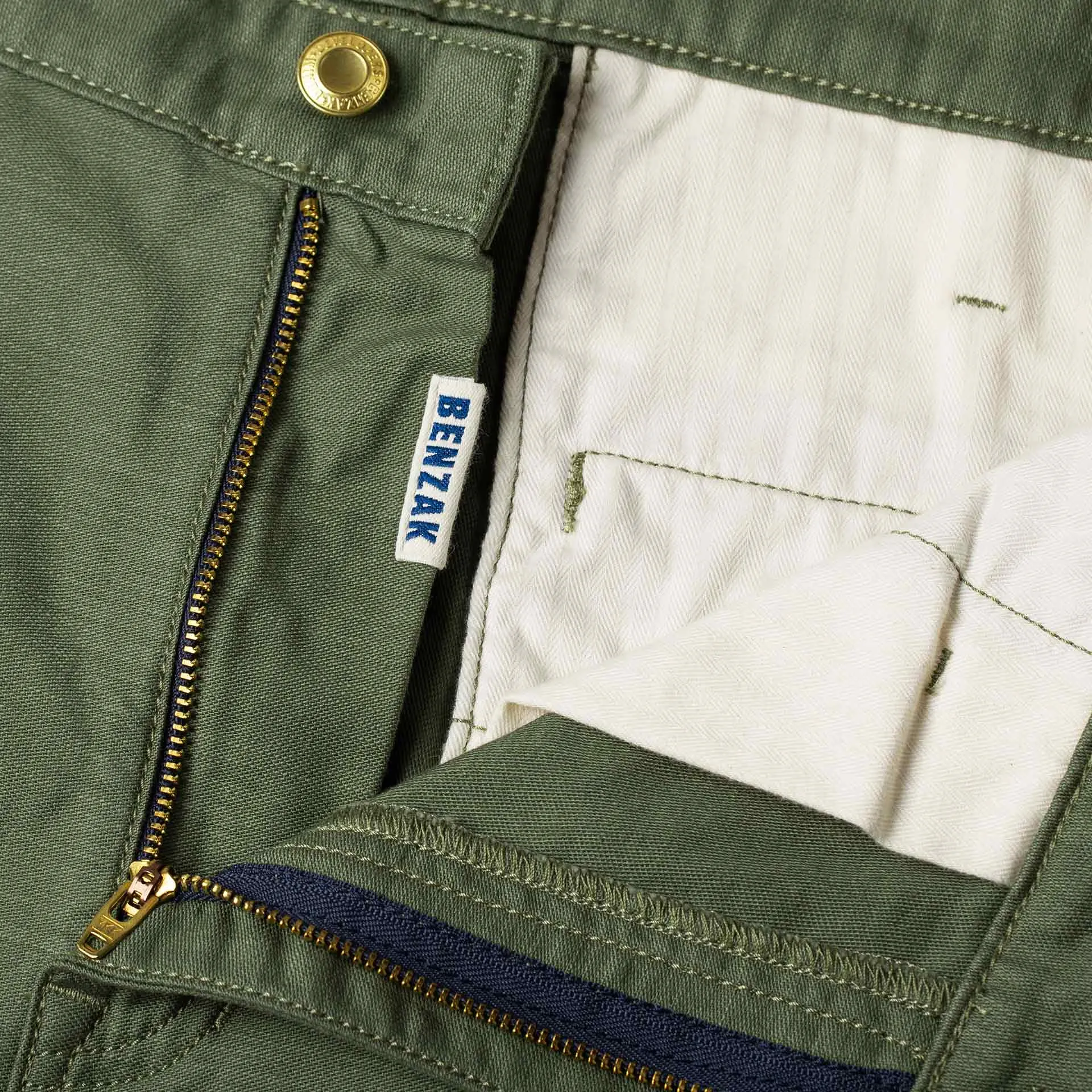 BC-03 STRAIGHT CHINO 10 oz. army green military twill