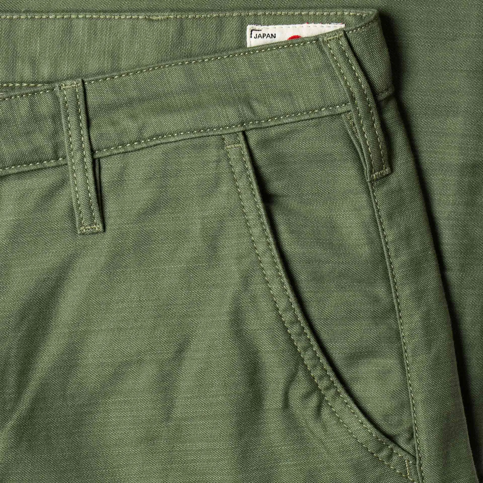 BC-03 STRAIGHT CHINO 10 oz. army green military twill