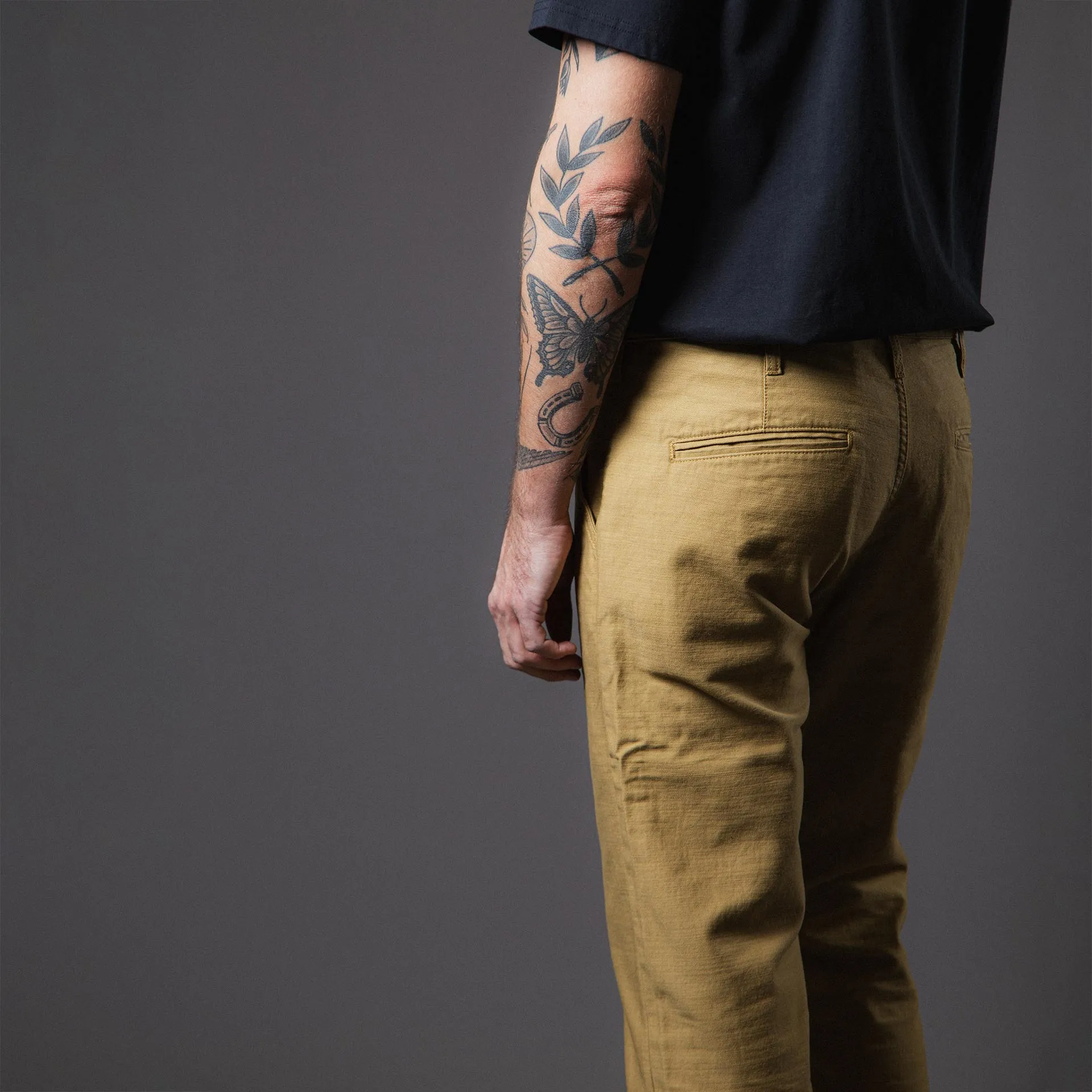 BC-03 STRAIGHT CHINO 10 oz. golden brown military twill