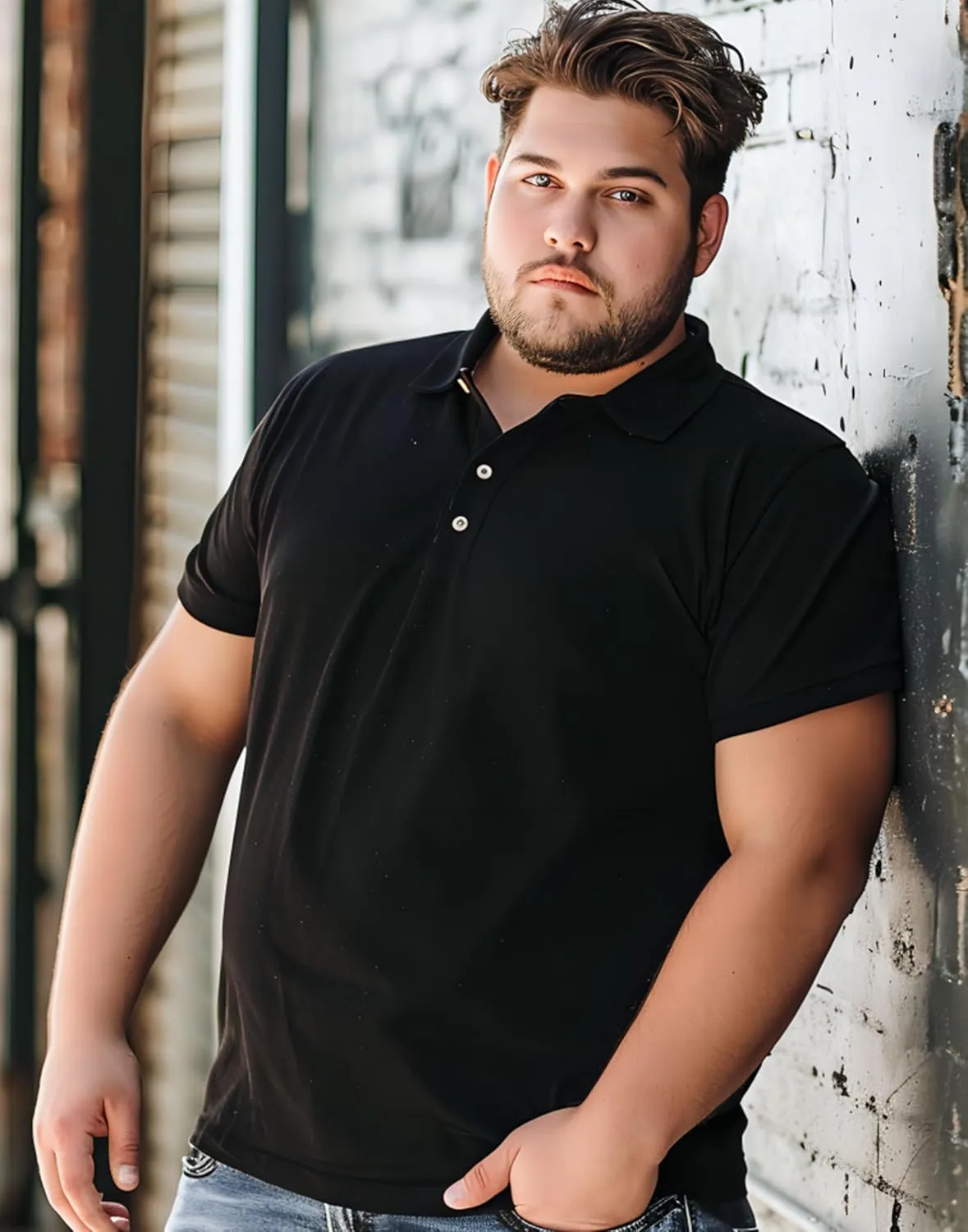 Big and Tall Polo Shirts for Men Short Sleeve Casual Cotton Mens Golf Shirt Classic Button Down Sport Work Shirts