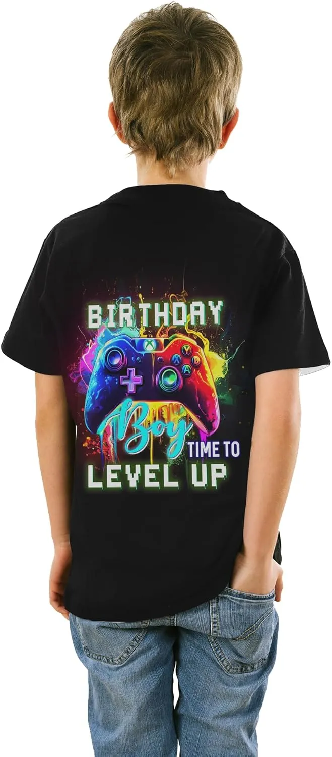 Boys Girls 3D Graphic T-Shirts, Cool Crewneck Unisex Kids Short Sleeve, Novelty Tees for 6-16 Years Teens