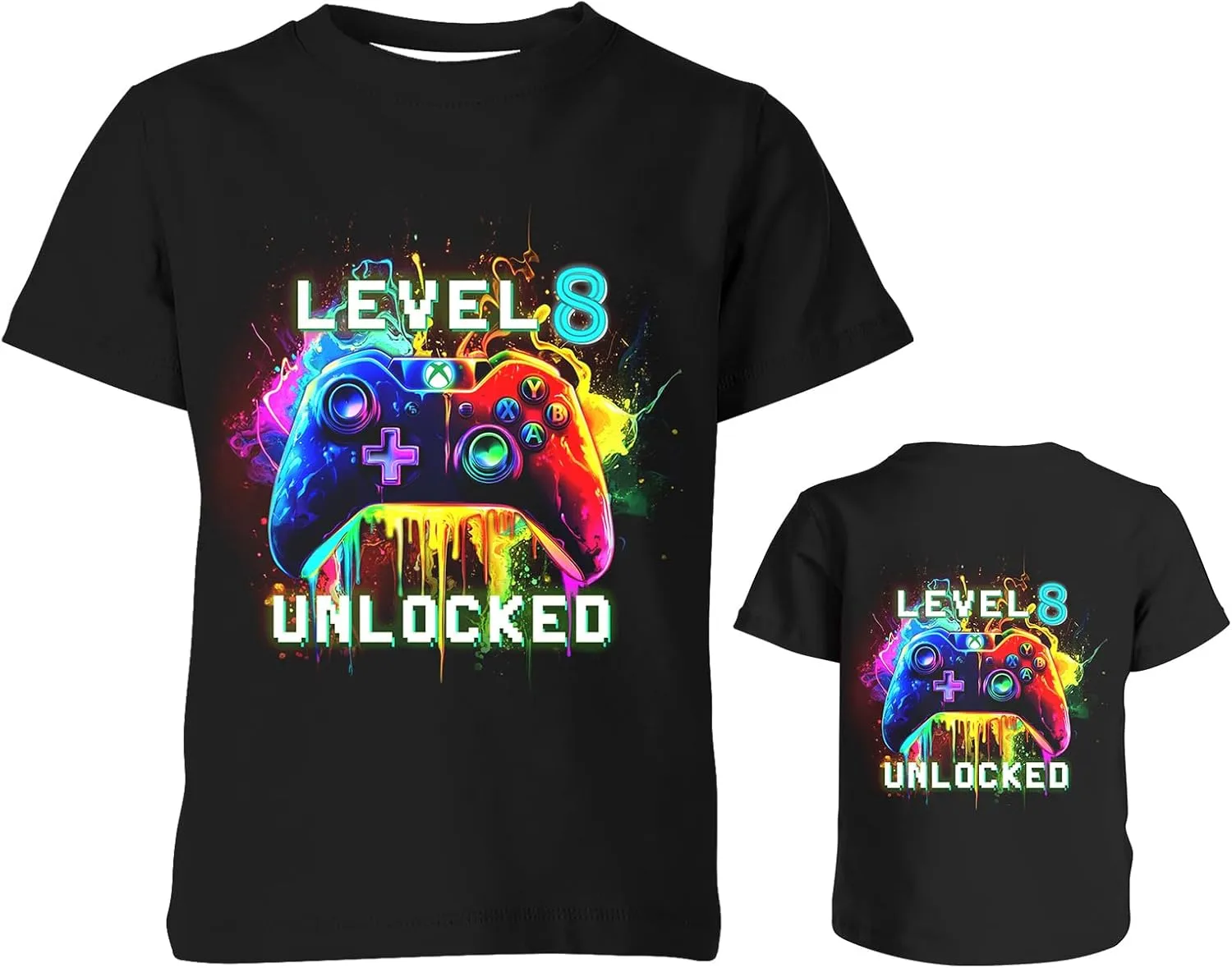 Boys Girls 3D Graphic T-Shirts, Cool Crewneck Unisex Kids Short Sleeve, Novelty Tees for 6-16 Years Teens
