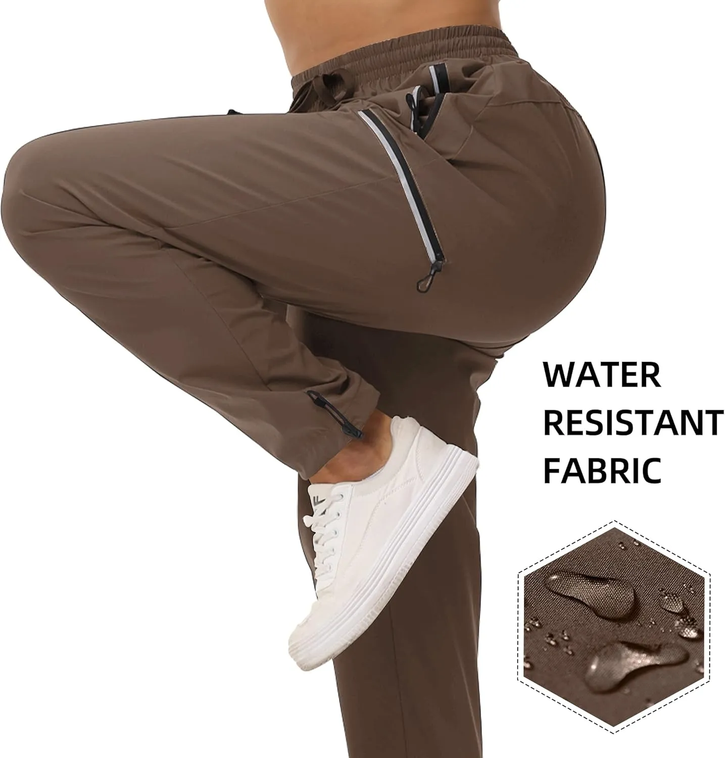 Cakulo Women's Hiking Pants Lightweight Water Resistant Golf Cargo Pants 2025 Summer Travel Trekking Fishing Pants Pockets
