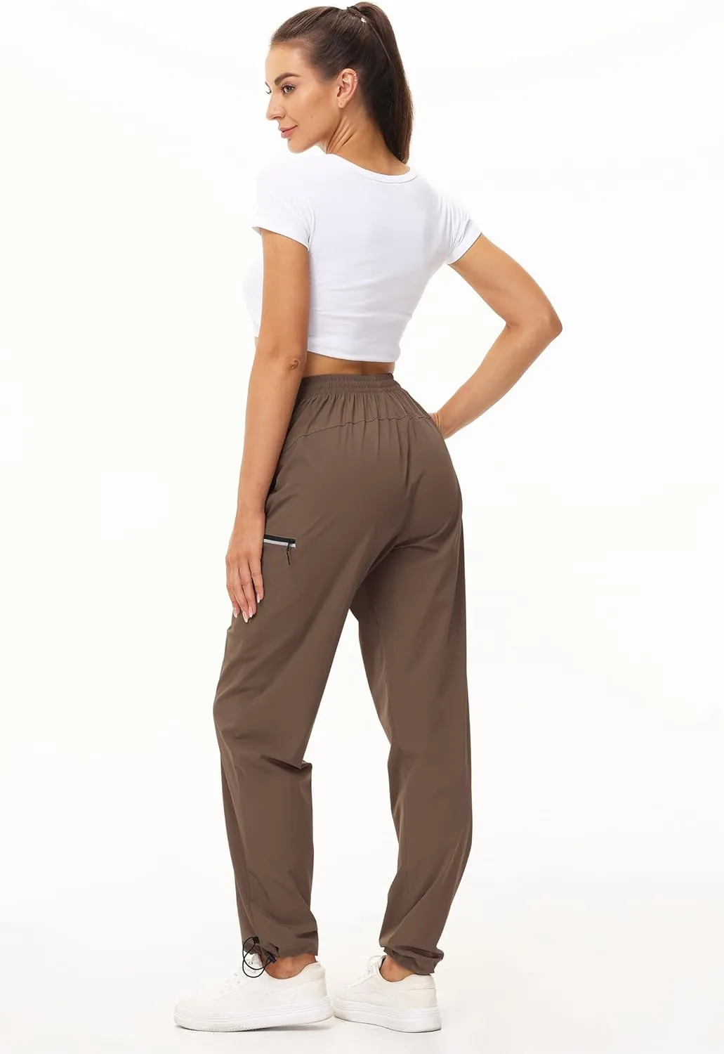 Cakulo Women's Hiking Pants Lightweight Water Resistant Golf Cargo Pants 2025 Summer Travel Trekking Fishing Pants Pockets