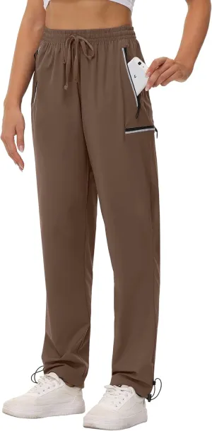 Cakulo Women's Hiking Pants Lightweight Water Resistant Golf Cargo Pants 2025 Summer Travel Trekking Fishing Pants Pockets