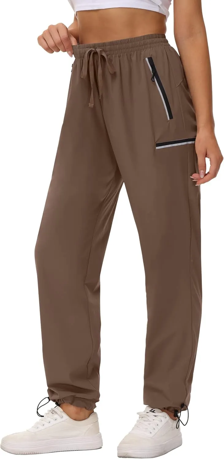 Cakulo Women's Hiking Pants Lightweight Water Resistant Golf Cargo Pants 2025 Summer Travel Trekking Fishing Pants Pockets