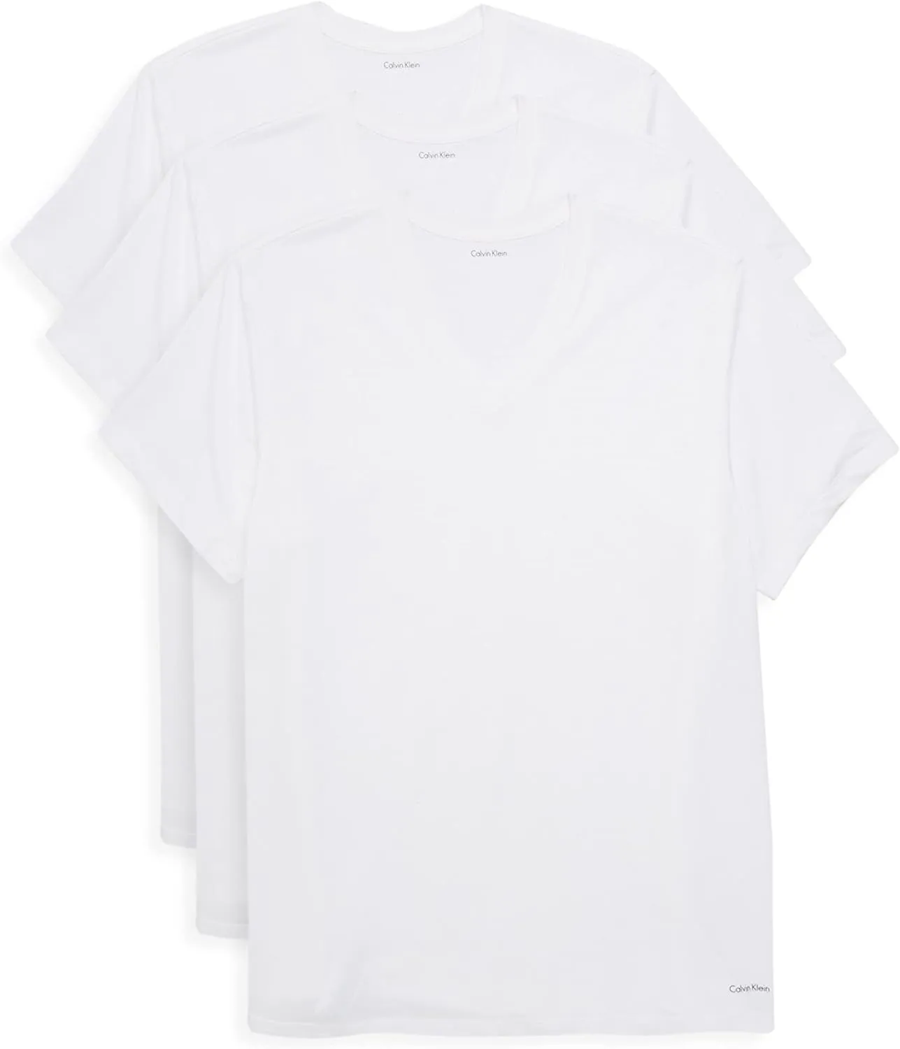 Calvin Klein Men`s Classic Fit Cotton V-Neck T-Shirts 3 Pack