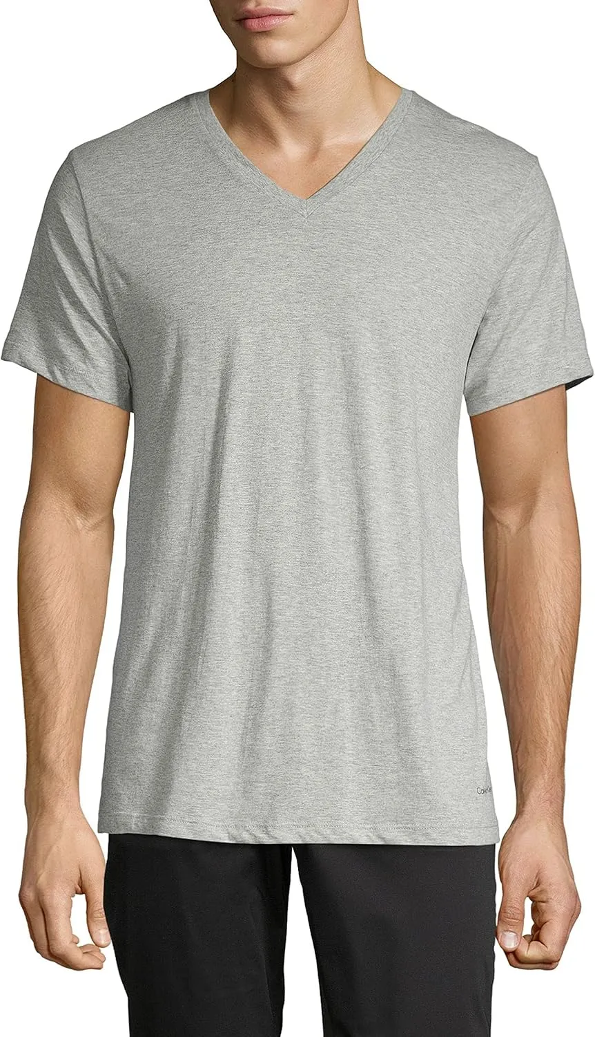 Calvin Klein Men`s Classic Fit Cotton V-Neck T-Shirts 3 Pack
