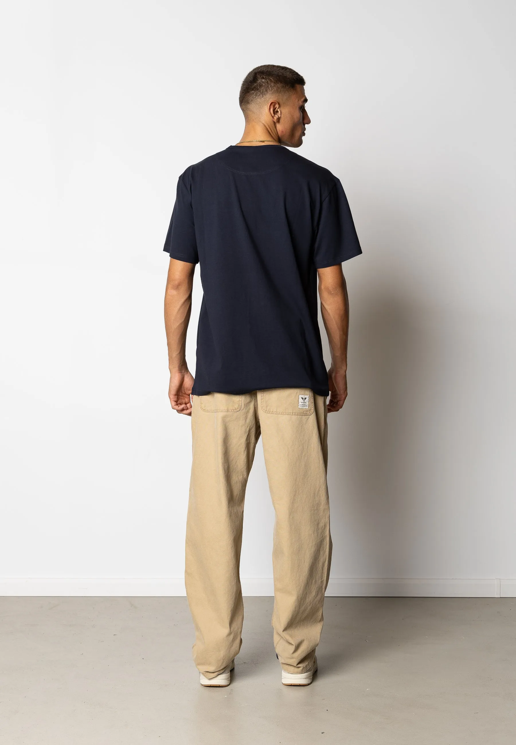 CAVE ORGANIC COTTON T-SHIRT - Dark Navy