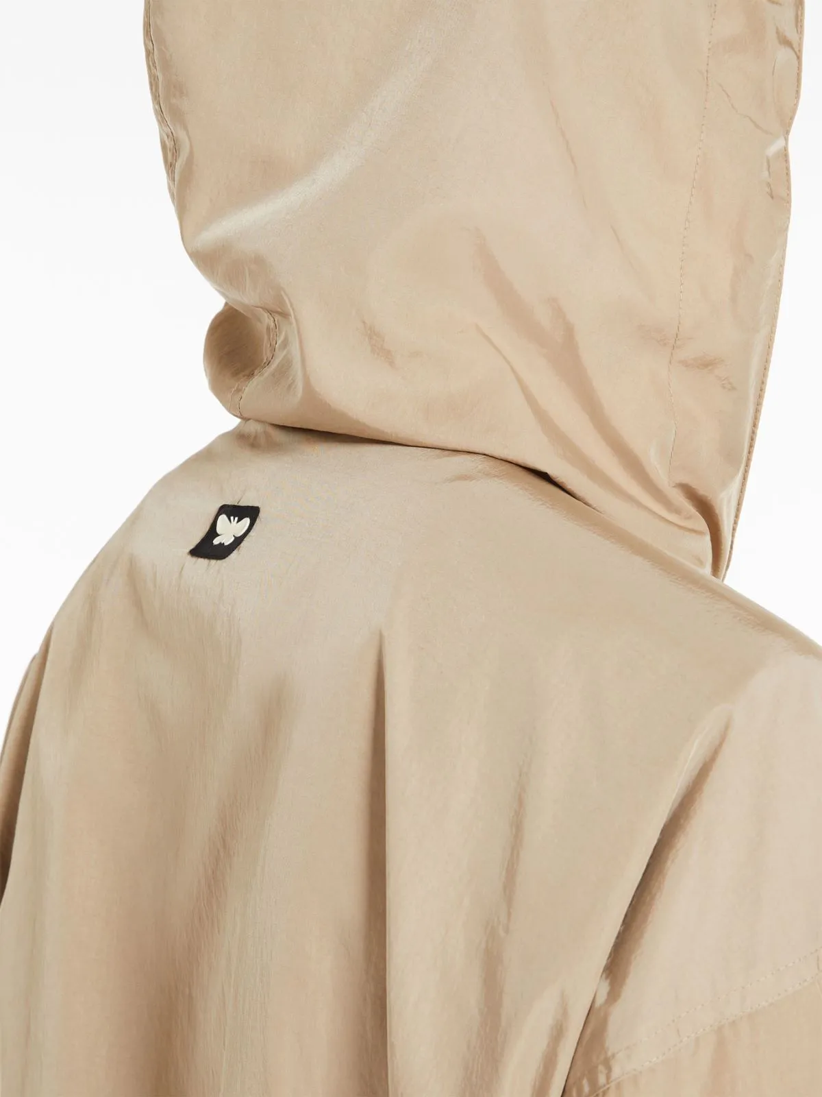 clay hooded taffeta jacket