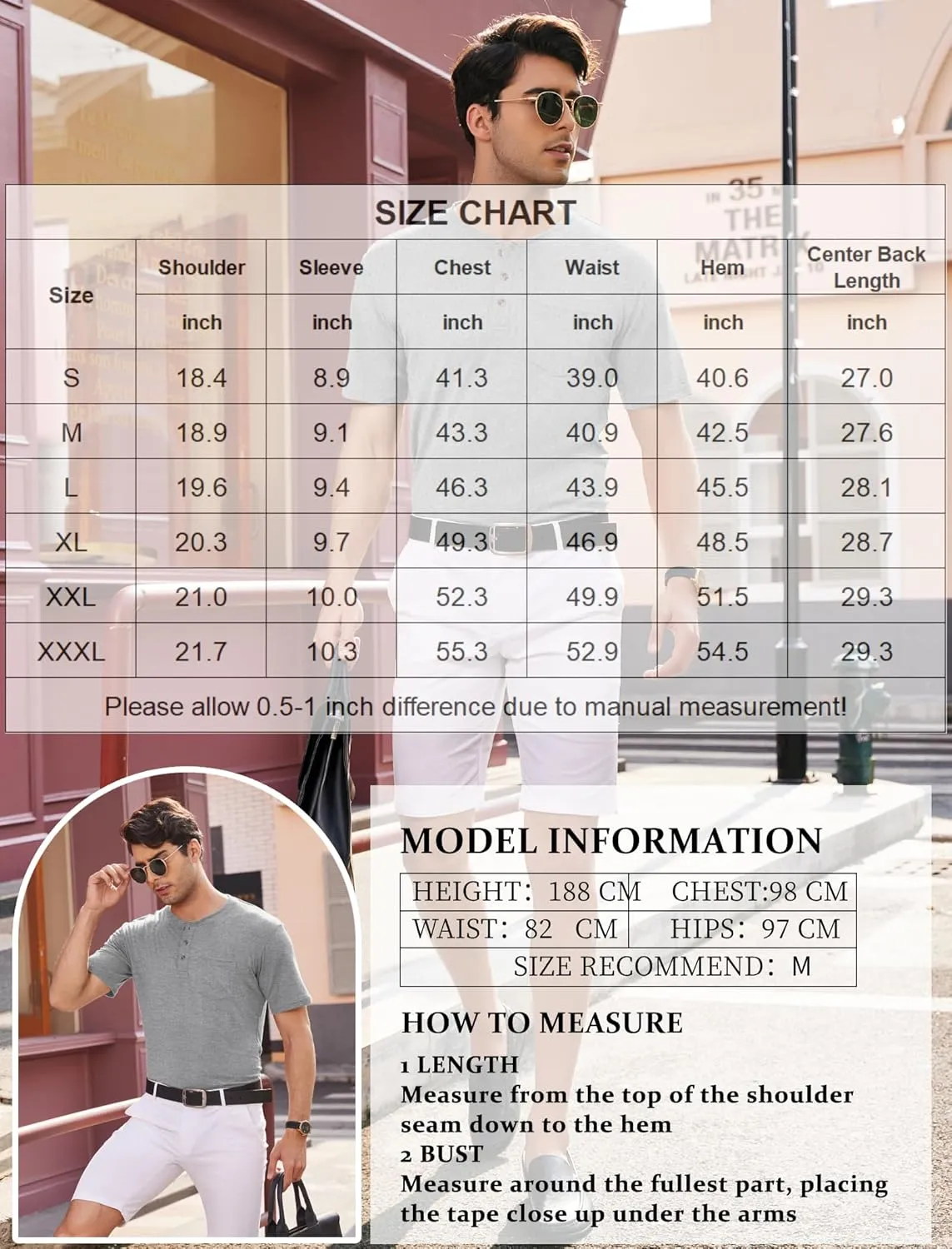 COOFANDY Men's 3 Pack Henley Shirts Short Sleeve Casual Basic Tees Classic Henley Summer Solid T Shirts with Pocket