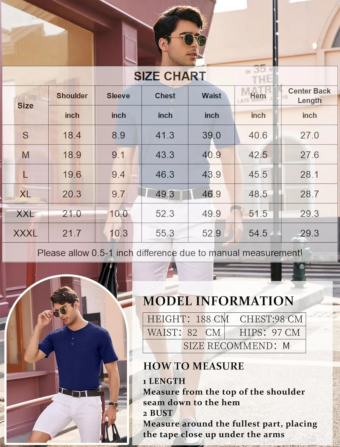 COOFANDY Men's 3 Pack Henley Shirts Short Sleeve Casual Basic Tees Classic Henley Summer Solid T Shirts with Pocket