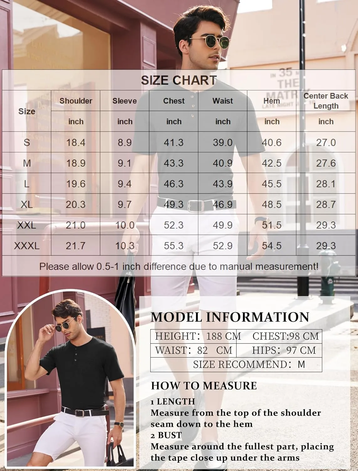 COOFANDY Men's 3 Pack Henley Shirts Short Sleeve Casual Basic Tees Classic Henley Summer Solid T Shirts with Pocket