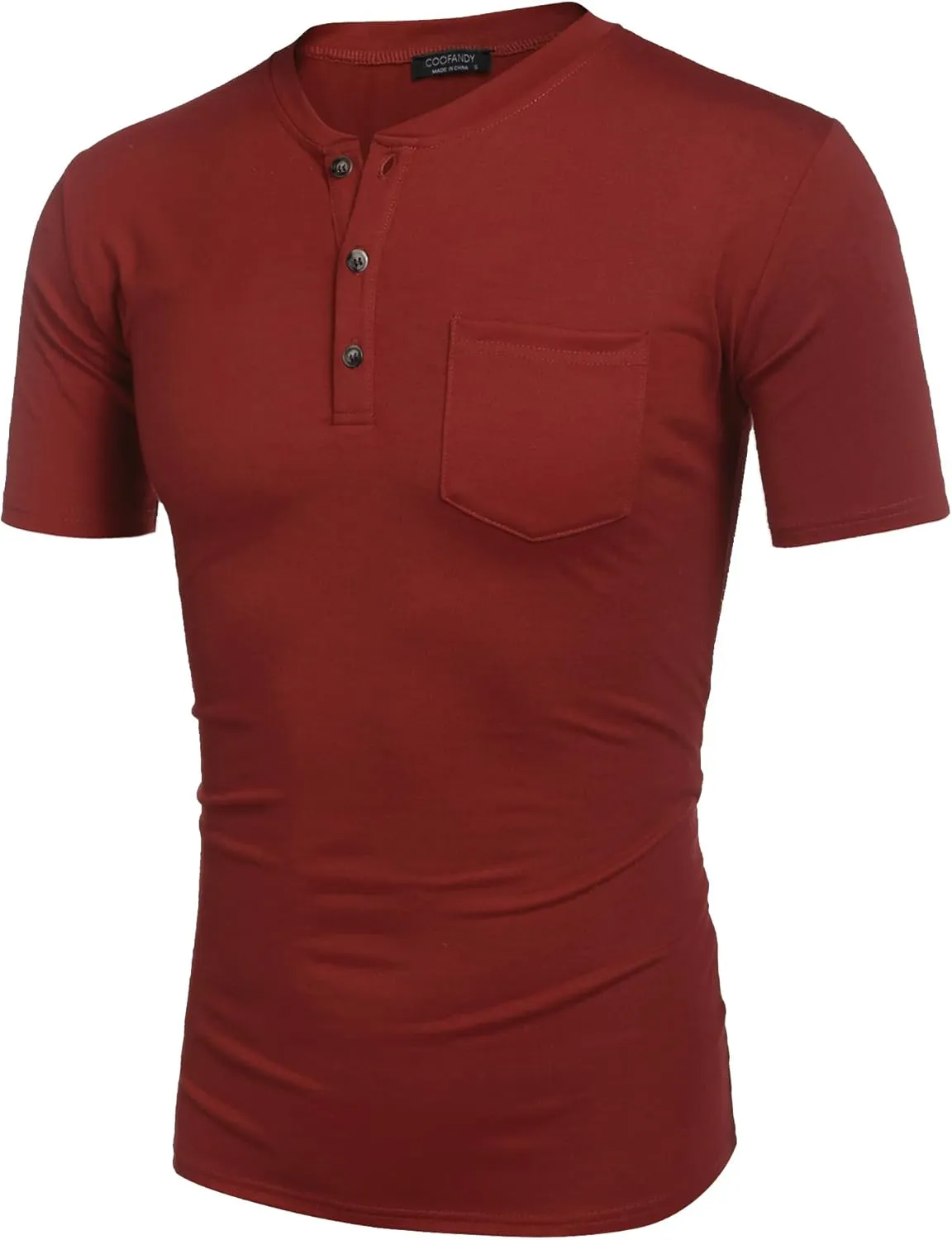 COOFANDY Men's 3 Pack Henley Shirts Short Sleeve Casual Basic Tees Classic Henley Summer Solid T Shirts with Pocket