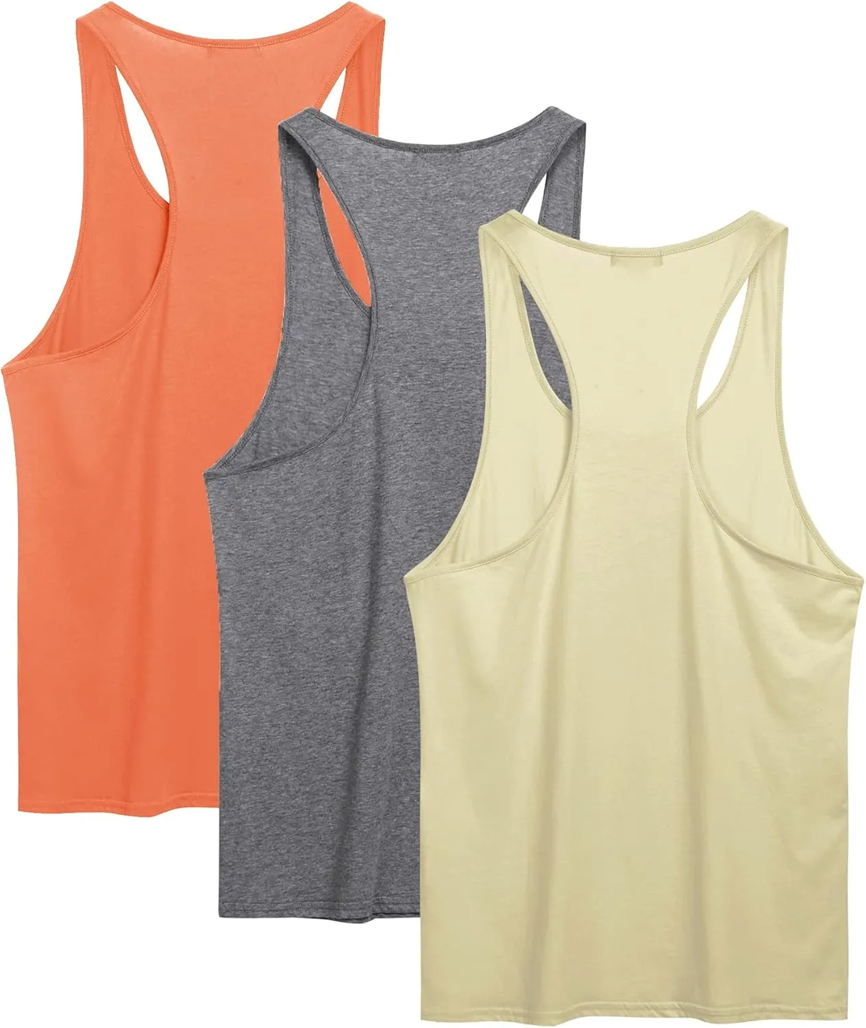COOFANDY Men's 3 Pack Tank Tops Cotton Performance Sleeveless Casual Classic T Shirts