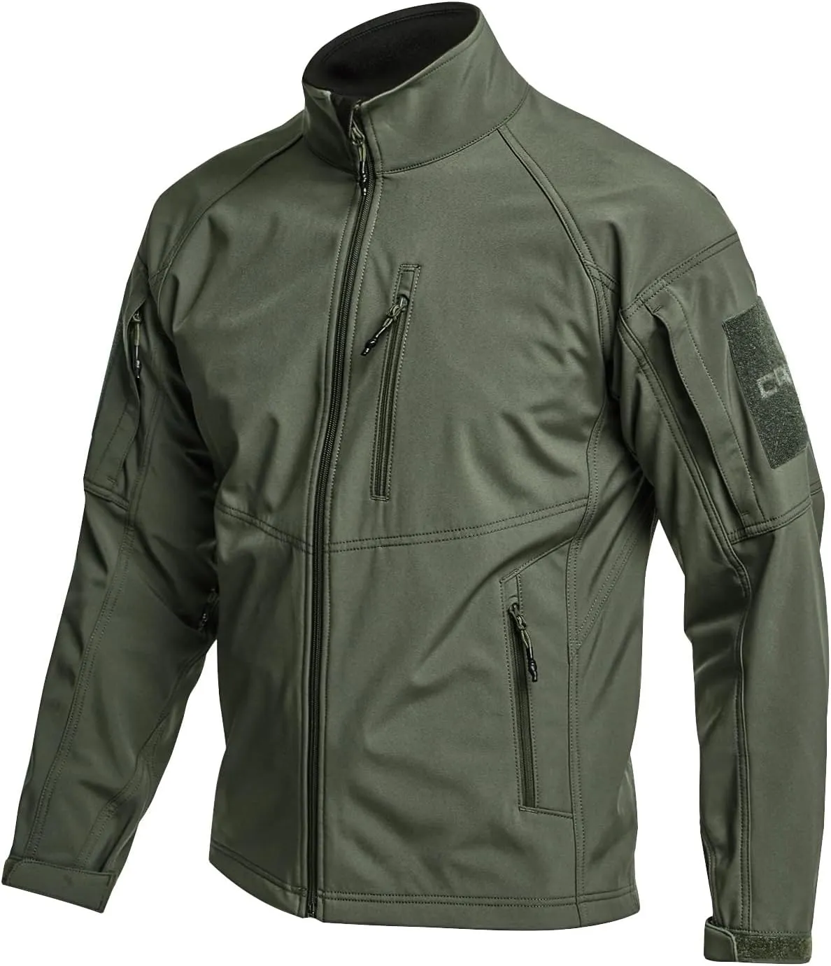 CQR Men's Fleece Lined Tactical Softshell Jackets, Lightweight Water Resistant Hunting Hiking Jacket, Winter Outdoor Jacket
