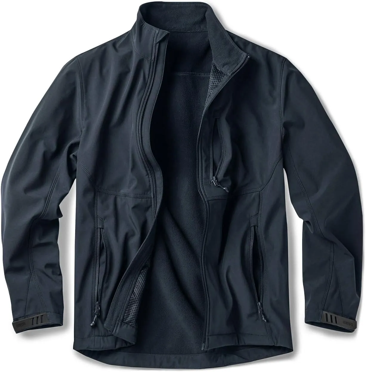 CQR Men's Fleece Lined Tactical Softshell Jackets, Lightweight Water Resistant Hunting Hiking Jacket, Winter Outdoor Jacket