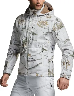 CQR Men's Fleece Lined Tactical Softshell Jackets, Lightweight Water Resistant Hunting Hiking Jacket, Winter Outdoor Jacket