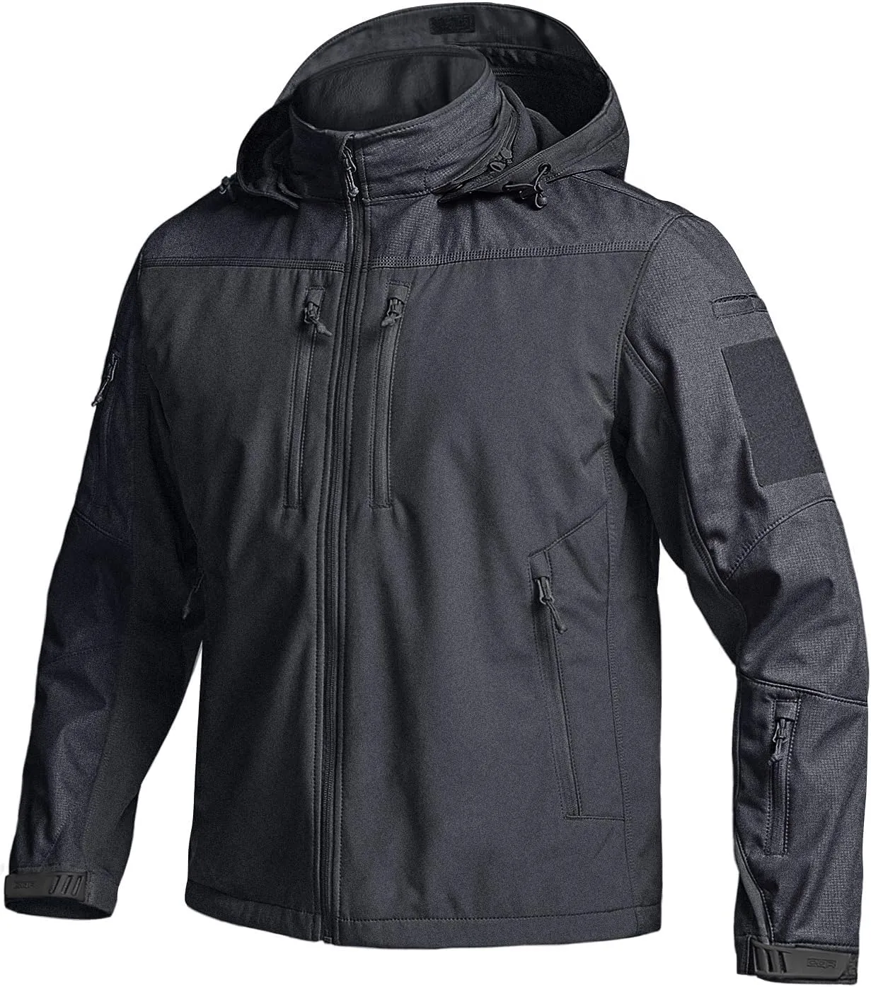CQR Men's Fleece Lined Tactical Softshell Jackets, Lightweight Water Resistant Hunting Hiking Jacket, Winter Outdoor Jacket