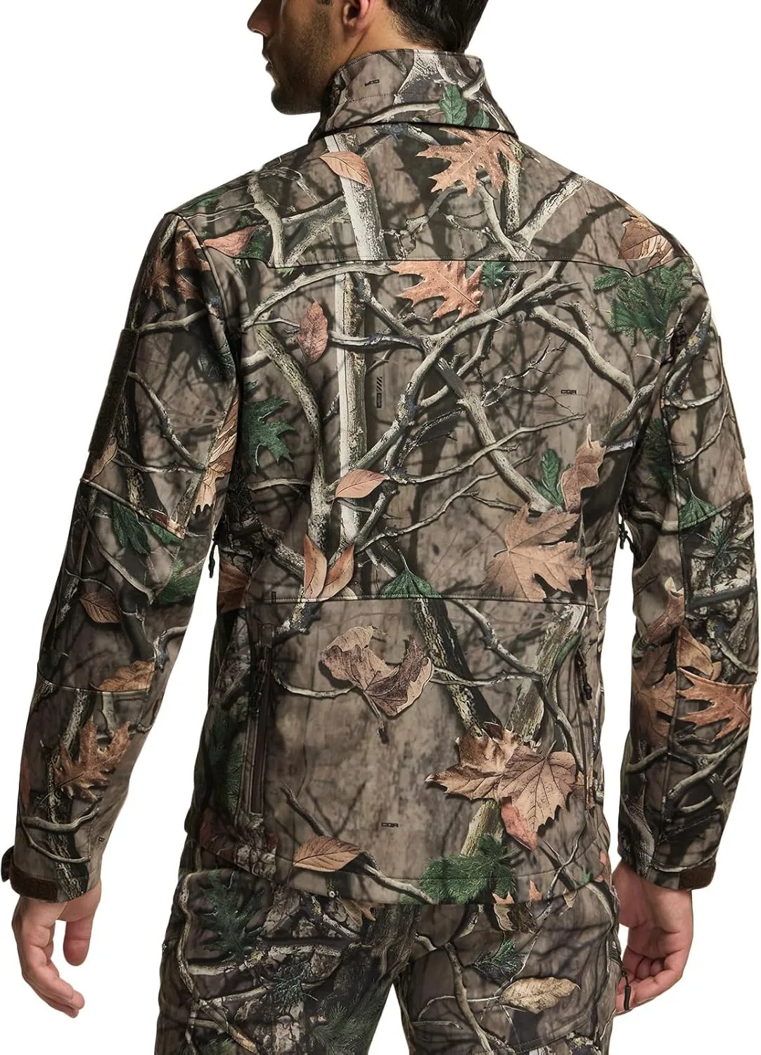 CQR Men's Fleece Lined Tactical Softshell Jackets, Lightweight Water Resistant Hunting Hiking Jacket, Winter Outdoor Jacket