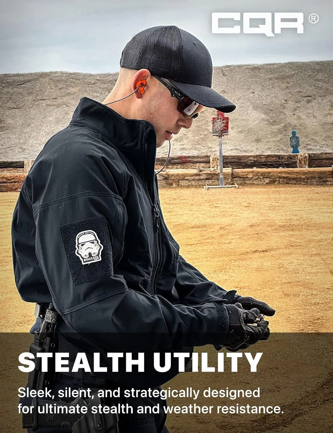CQR Men's Fleece Lined Tactical Softshell Jackets, Lightweight Water Resistant Hunting Hiking Jacket, Winter Outdoor Jacket