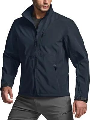 CQR Men's Fleece Lined Tactical Softshell Jackets, Lightweight Water Resistant Hunting Hiking Jacket, Winter Outdoor Jacket