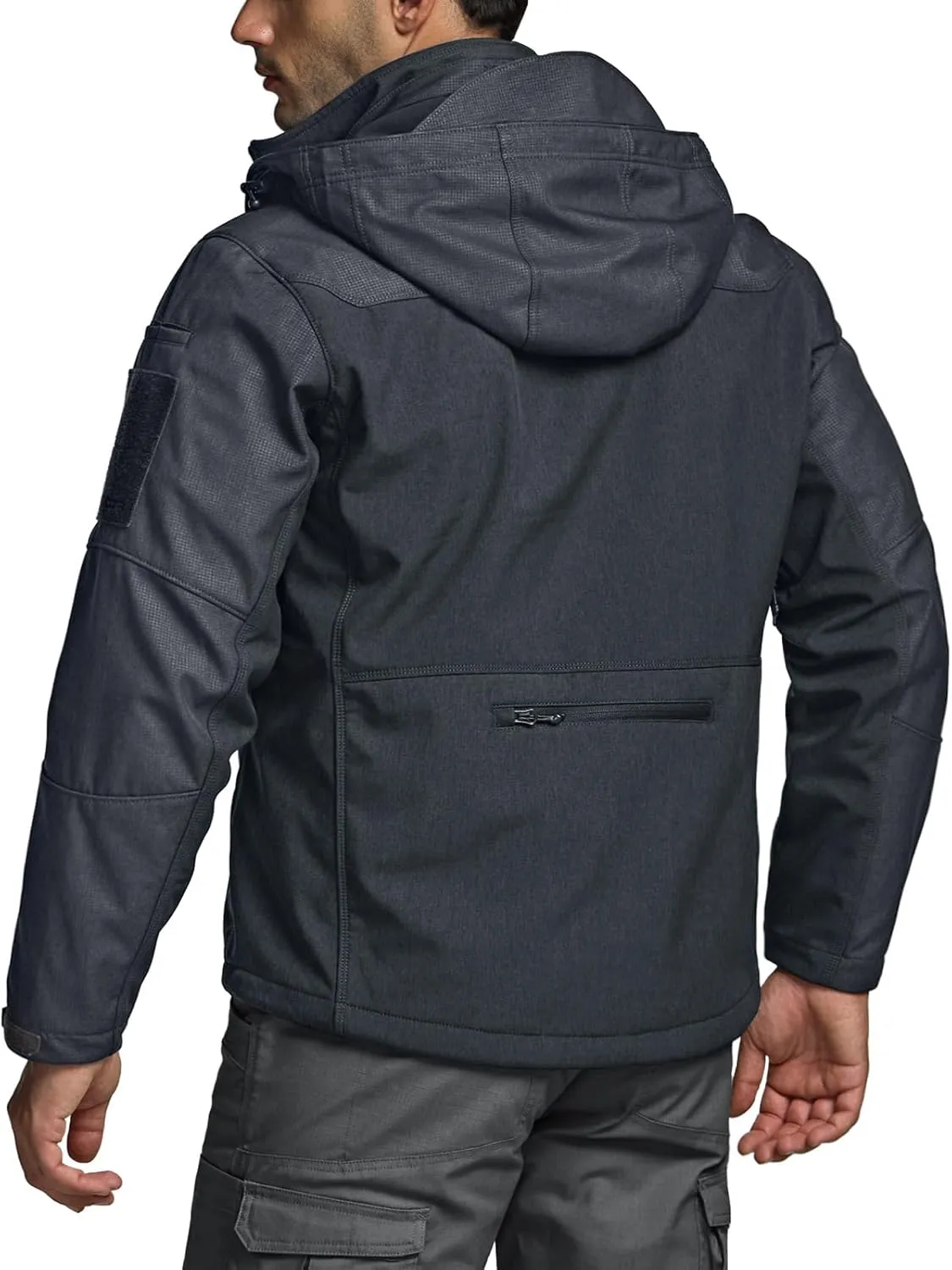 CQR Men's Fleece Lined Tactical Softshell Jackets, Lightweight Water Resistant Hunting Hiking Jacket, Winter Outdoor Jacket