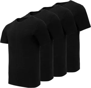 Crewneck Cotton T-Shirts for Men | 4-Pack Crewneck T-Shirts Multipack | Short Sleeve T-Shirts Ideal for Mens Undershirt