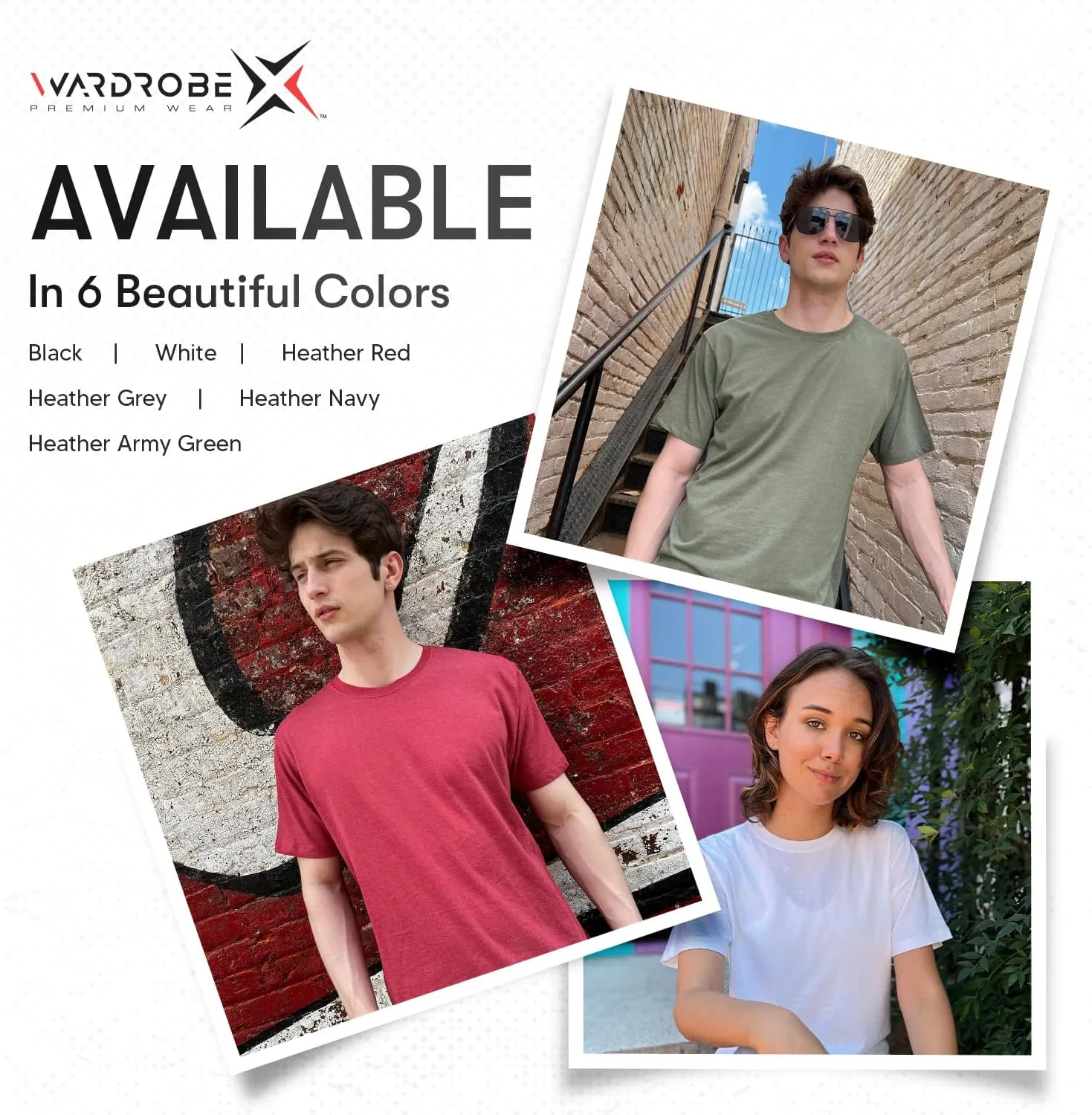 Crewneck Cotton T-Shirts for Men | 4-Pack Crewneck T-Shirts Multipack | Short Sleeve T-Shirts Ideal for Mens Undershirt