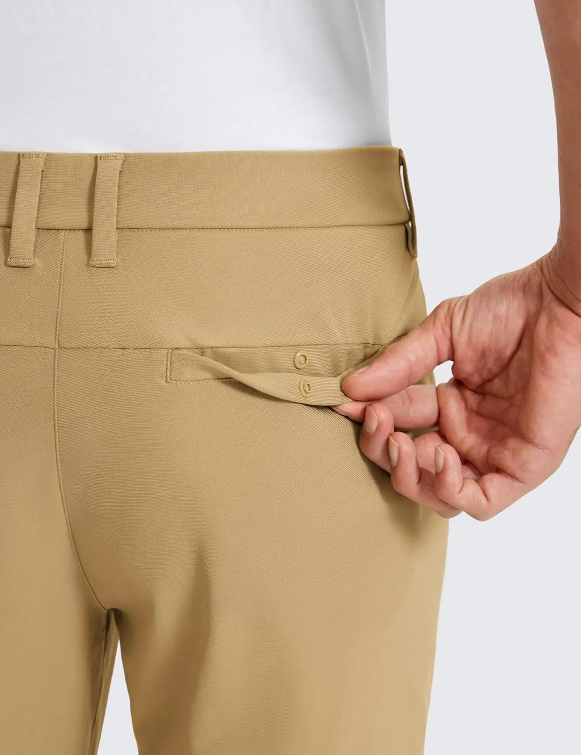 CRZ YOGA Men's All Day Comfy Golf Pants - 30"/32"/34" Quick Dry Lightweight Work Casual Trousers with Pockets
