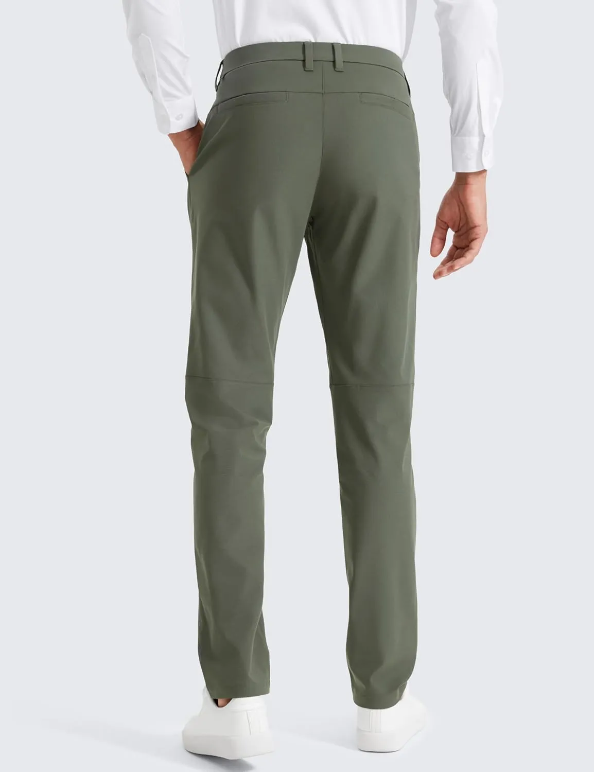 CRZ YOGA Men's All Day Comfy Golf Pants - 30"/32"/34" Quick Dry Lightweight Work Casual Trousers with Pockets