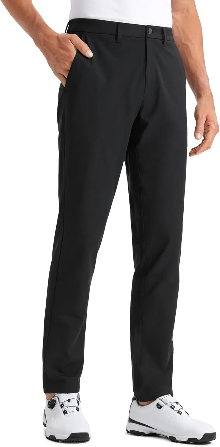 CRZ YOGA Men's All Day Comfy Golf Pants - 30"/32"/34" Quick Dry Lightweight Work Casual Trousers with Pockets