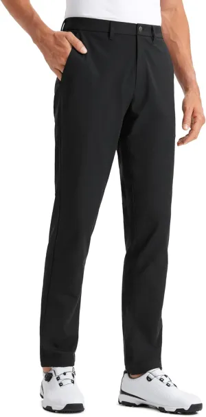 CRZ YOGA Men's All Day Comfy Golf Pants - 30"/32"/34" Quick Dry Lightweight Work Casual Trousers with Pockets