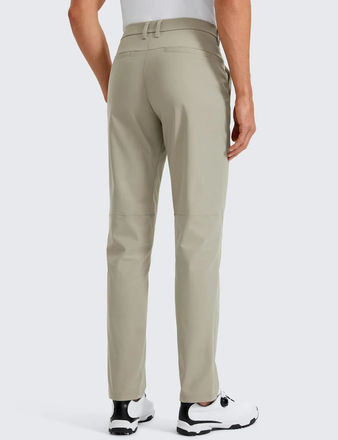 CRZ YOGA Men's All Day Comfy Golf Pants - 30"/32"/34" Quick Dry Lightweight Work Casual Trousers with Pockets