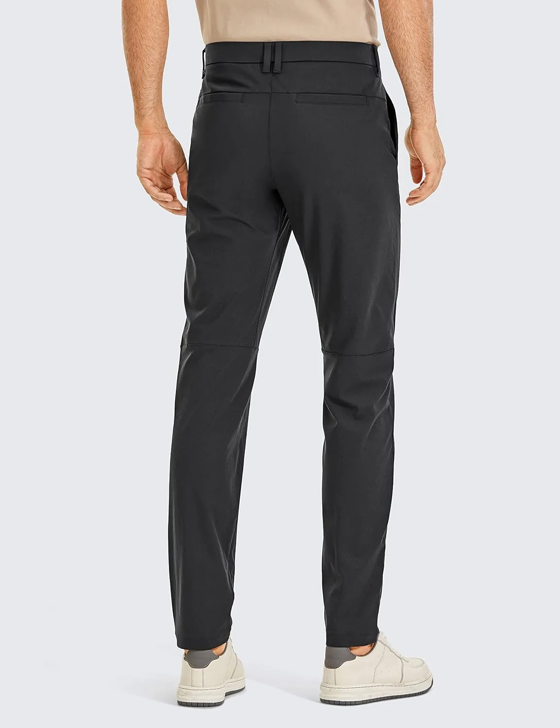 CRZ YOGA Men's All Day Comfy Golf Pants - 30"/32"/34" Quick Dry Lightweight Work Casual Trousers with Pockets