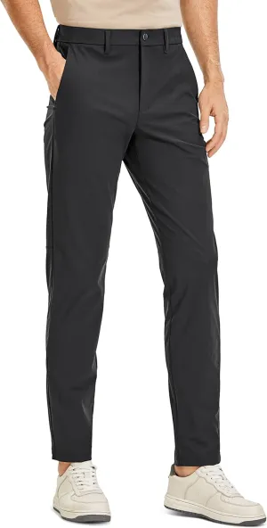 CRZ YOGA Men's All Day Comfy Golf Pants - 30"/32"/34" Quick Dry Lightweight Work Casual Trousers with Pockets