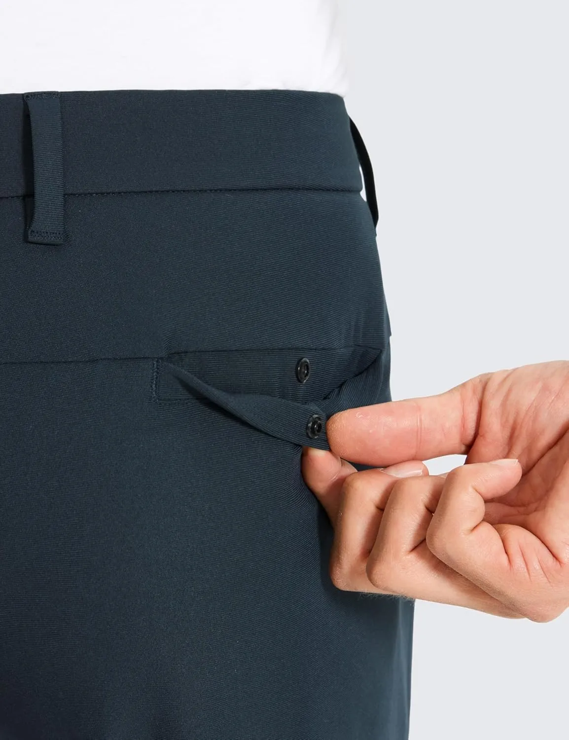 CRZ YOGA Men's All Day Comfy Golf Pants - 30"/32"/34" Quick Dry Lightweight Work Casual Trousers with Pockets