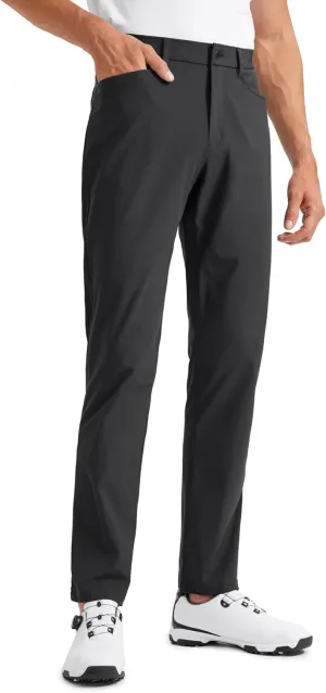 CRZ YOGA Men's All Day Comfy Golf Pants with 5-Pocket 30"/32"/34" Quick Dry Lightweight Casual Work Stretch Trousers