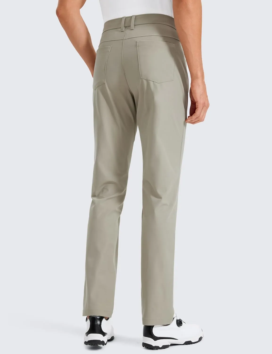 CRZ YOGA Men's All Day Comfy Golf Pants with 5-Pocket 30"/32"/34" Quick Dry Lightweight Casual Work Stretch Trousers
